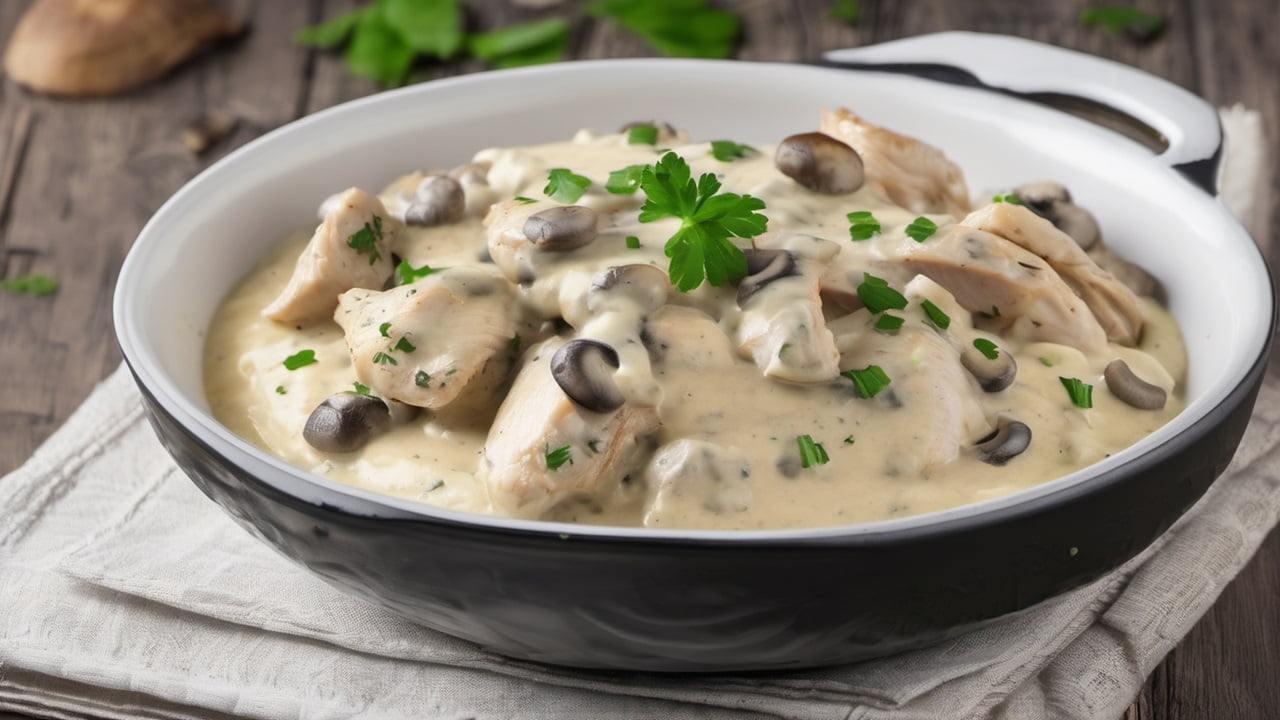 Hähnchen Champignons Sahne Soße Rezept